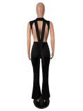 Deep V Neck Backless Sleeveless Jumpsuit SHD-8523