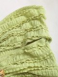 Solid Color Ruched Knits Mini Dress GZIY-6511