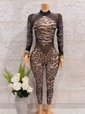Pre Order: About 7 work days shipping Printed Mesh Jumpsuit YUEM-202683