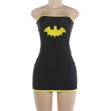 Halloween Cross Tie Strapless Mini Dress DLSF-K6D14407A
