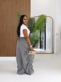 Plus Size Solid Color Loose Casual Pants BMF-929