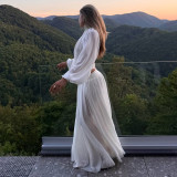 Long Sleeve Backless Loose Two Piece Pants Set XEF-K6S16545A