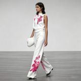 Sleeveless Printed Two Piece Pants Set SHD-8514