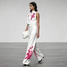 Sleeveless Printed Two Piece Pants Set SHD-8514