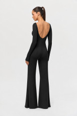 U Neck Backless Long Sleeve Maxi Dress YWXS-K26L2947