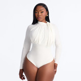 Long Sleeve Solid Color Bodysuit GSZM-Q26BS201
