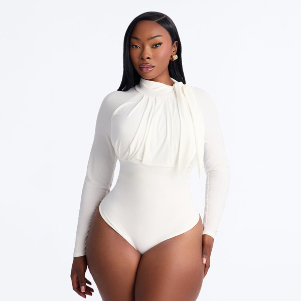 Long Sleeve Solid Color Bodysuit GSZM-Q26BS201