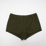 Long Sleeve Solid Color Two Piece Shorts Set GDSF-D26ST371