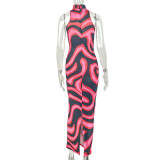 Color Block Sleeveless Maxi Dress GJYO-JD305802