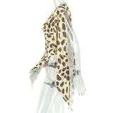 Leopard Printed V Neck T Shirt GJYO-JT0128979