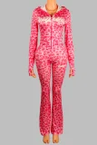 Long Sleeve Letter Print Two Piece Pants Set YWXS-K25L784