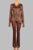 Long Sleeve Letter Print Two Piece Pants Set YWXS-K25L784