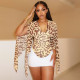 Leopard Printed V Neck T Shirt GJYO-JT0128979