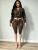 Leopard Long Sleeve Two Piece Pants Set MEM-88722
