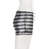 Stripe Sequin Short GPKJ-MR51961