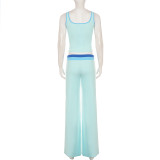 Gradient Contrast Color Sport Two Piece Pants Set GPKJ-MR52002