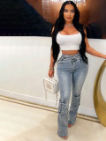 Fashion Holes Slim Jeans CH-88016