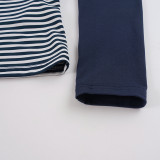 Long Sleeve Contrast Color Two Piece Pants Set GPKJ-MR51962