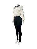 Contrast Color Yoga Sport Two Piece Pants Set CH-25081