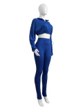 Solid Color Long Sleeve Pants 2 Piece Set CH-24059