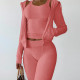 Double sided velvet Vest Hooded Three Piece Set CH-8235
