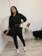 Solid Color Long Sleeve Pants 2 Piece Set CH-24059