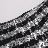 Stripe Sequin Short GPKJ-MR51961