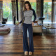 Long Sleeve Contrast Color Two Piece Pants Set GPKJ-MR51962