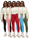 Contrast Color Yoga Sport Two Piece Pants Set CH-25081