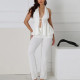 Sexy Backless Sleeveless Two Piece Pant Set GNZD-51673SBD