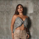 Solid Color Wrap Chest Zipper Top GNZD-31810THY