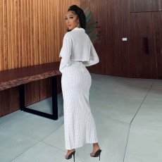 Long Sleeve Short Shirt Long Skirt Suit GNZD-51187SHD