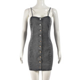 Fashion Sling Denim Mini Dress GNZD-51200DHD