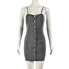 Fashion Sling Denim Mini Dress GNZD-51200DHD
