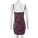 Leopard Printed Backless Printed Mini Dress GNZD-41289DHG