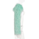Furry Long Sleeve Ultra Short Jacket GPKJ-MR51578