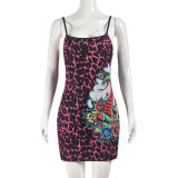 Leopard Printed Backless Printed Mini Dress GNZD-41289DHG
