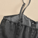 Fashion Sling Denim Mini Dress GNZD-51200DHD