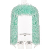 Furry Long Sleeve Ultra Short Jacket GPKJ-MR51578