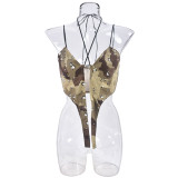 Sexy Camouflage Halterneck Sling Top GNZD-51152THD
