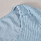 Square Neck Long Sleeve Two Piece Skrits Set GNZD-9744SD