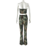 Tie Dye Printed Top Two Piece Pants Set GNZD-31874SHY