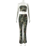 Tie Dye Printed Top Two Piece Pants Set GNZD-31874SHY
