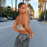 Sexy Camouflage Halterneck Sling Top GNZD-51152THD