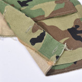 Camouflage Printed Sleeveless Vest GNZD-7649TR