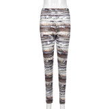 high Waist Printed Slim Pants GNZD-40005PG