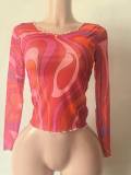 Pre Order: About 7 work days shipping Printed Long Sleeve Top YUEM-202688
