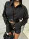 Stripe Lapel Long Sleeve Shirt GHYX-HYX371