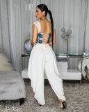 Solid Color Ruched Wide Leg Pants LSD-3068