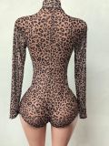 Pre Order: About 7 work days shipping Mesh Printed Romper YUEM-202691